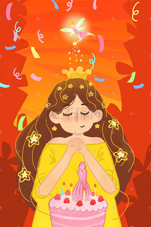 庆生的插画-庆生的配图-千库网