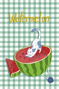 可爱字体插画图片_水果与动物清新可爱