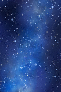 星河插画图片_深蓝色美丽唯美卡通星空星河夜空风景配图