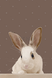萌宠兔子小清新可爱插画壁纸