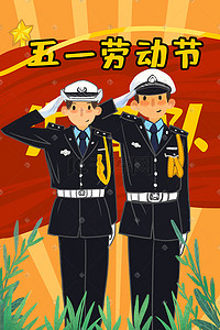 快乐51劳动节插画图片_2019年五一劳动节快乐