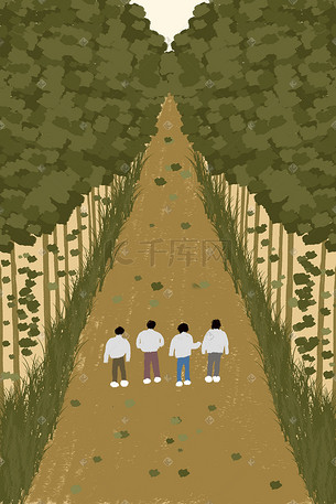 友情小插画-友情小配图-千库网