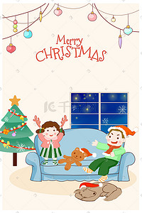 圣诞树背景插画图片_圣诞节插画背景图片圣诞