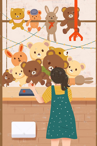 布娃娃插画图片_布娃娃插画设计图片素材大全-千库网