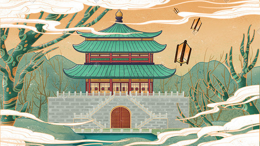 5d肌理矢量扁平卡通动漫中国风国潮唯美治愈手绘全部