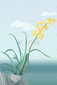 花卉清新淡雅插画图片_花卉相关的背景图
