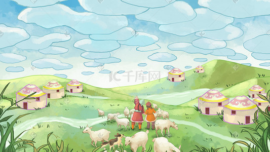少数民族民俗旅游民族所在地牧羊草原蒙古族