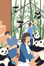 成都熊猫参观旅游大自然国宝手机页面配图
