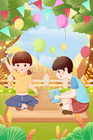 沙子沙子插画-沙子沙子配图-千库网