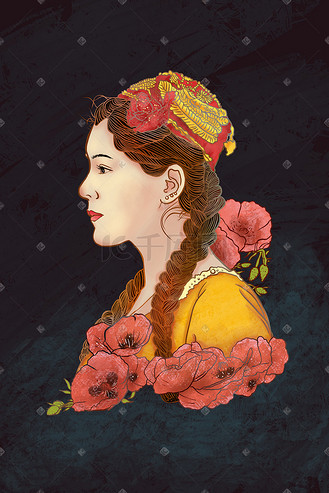 新疆维吾尔族舞蹈图片素材_少数民族维吾尔族少女侧面