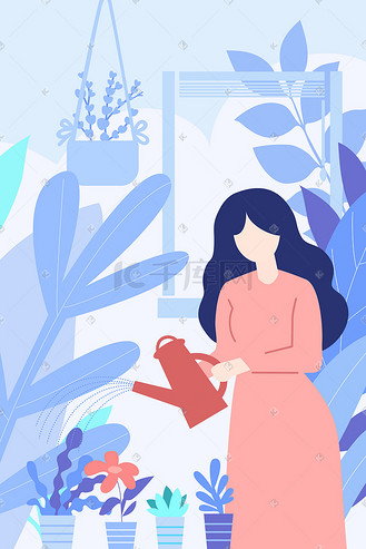 气质美丽和心理健康的时尚插图矢量卡通插图女性概念做瑜伽姿势的可爱