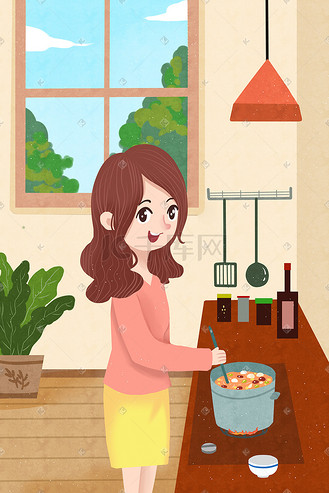 人物免扣png个人vip和企业vip免费下载免抠元素手绘卡通熬煮腊八粥男