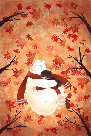 儿童拥抱插画-儿童拥抱配图-千库网