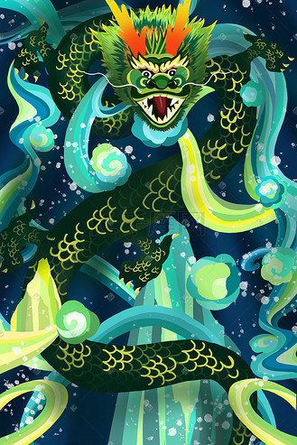 二月二日龙抬头装饰画