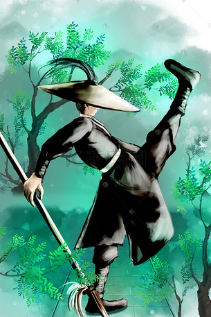 武侠古装男子仙侠古风场景