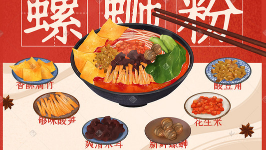 西餐牛排菜单背景插画图片_柳州螺蛳粉美食配方