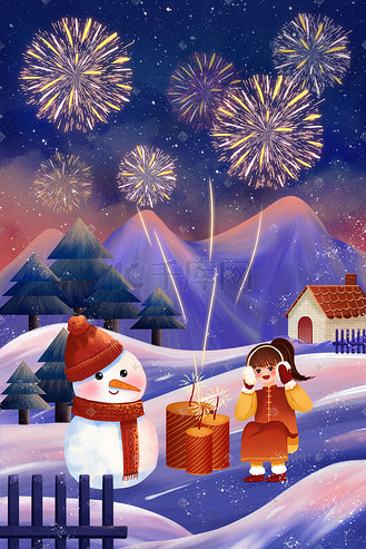 放烟花女孩图片_放烟花女孩素材-放烟花女孩图片大全-千库网