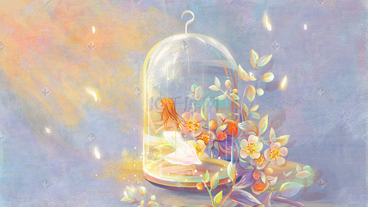 手绘红提背景插画-手绘红提背景配图-千库网