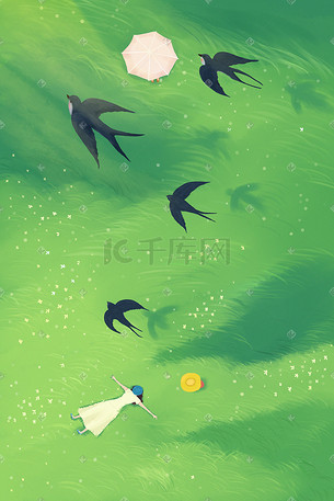 立春人物插画-立春人物配图-千库网