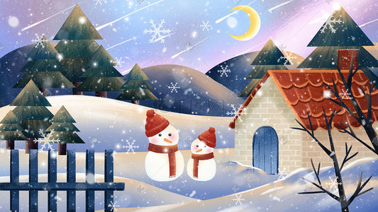 冬季插画-冬季配图-千库网