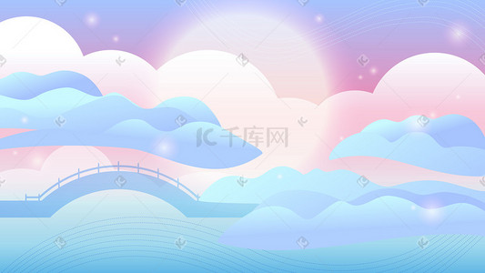 七夕节浪漫插画图片_七夕节梦幻矢量场景520