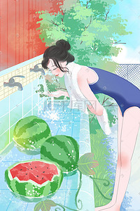 浪漫唯美清新插画图片_浪漫唯美清新夏日