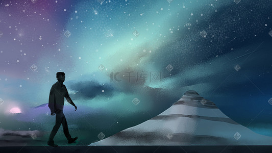 人山人海水墨图插画-人山人海水墨图配图-千库网