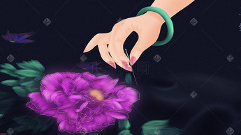 传统文化刺绣插画-传统文化刺绣配图-千库网