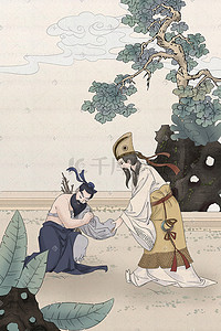 中国古代仕女插画图片_古代人物生活图鉴