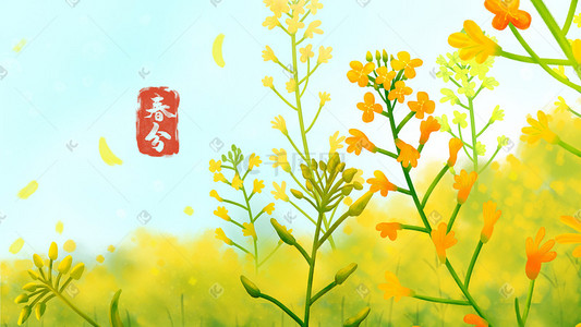 春二十四节气插画图片_二十四节气之春分