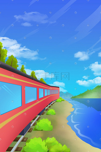 蓝天绿水_素材_图片-千库网