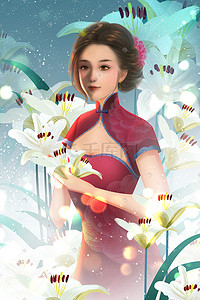 三八妇女节女生节插画图片_三八妇女节女生节