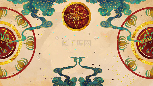 中国云纹云纹插画-中国云纹云纹配图-千库网