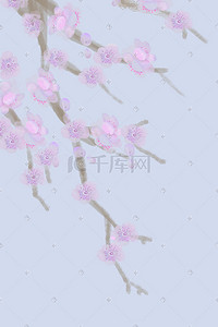 粉色花瓣手绘背景