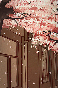 樱花树下日系唯美花朵花