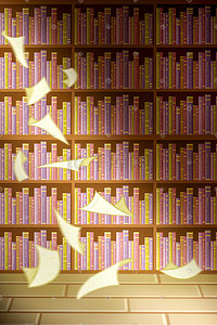 古书籍装订线插画图片_图书书籍书架读书学习阳光地板图书馆历史