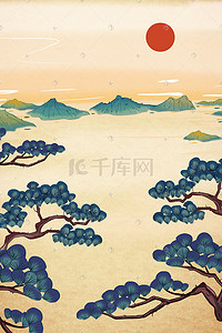传统复古中国风插画图片_国潮中式风格中国风延年图