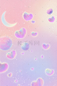 星星紫色月亮插画图片_紫色唯美星空宇宙梦幻星球爱心治愈系月亮背景