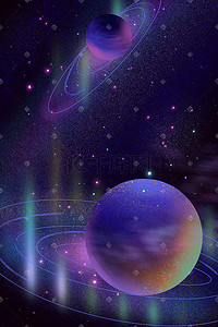 星河粒子插画图片_星空宇宙太空星河星云背景