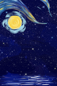 点点订阅插画图片_夜晚的星空繁星点点