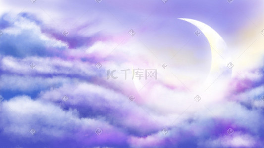 梦幻唯美蓝紫色云海