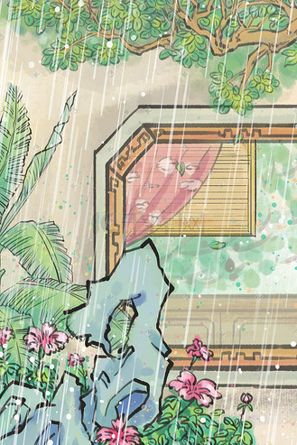 唯美厚涂风景图个人vip和企业vip免费下载免抠元素新中式古风边框标题