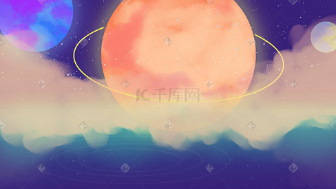 简单背景唯美治愈星球宇宙星空