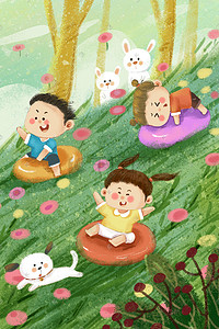 六一儿童节玩插画-六一儿童节玩配图-千库网