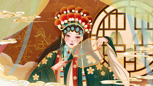 唯美复古插画-唯美复古配图-千库网