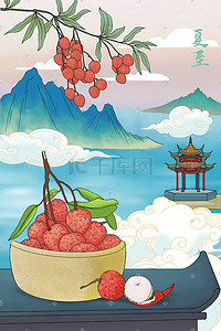 中国风夏至主题插画