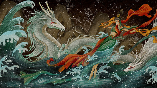 国潮伏羲氏之女洛神宓妃