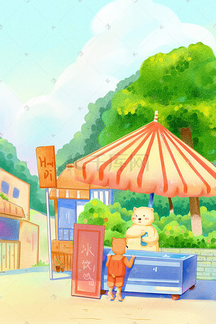 冷饮冰饮插画-冷饮冰饮配图-千库网