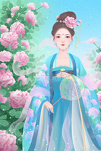 古风古代汉服美女风景