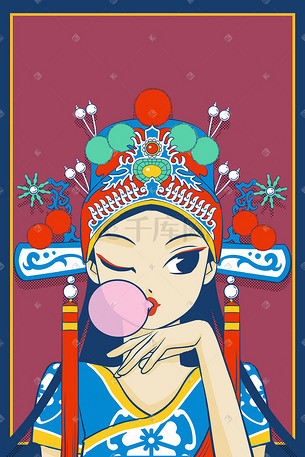 5d肌理矢量扁平卡通动漫中国风国潮唯美治愈手绘全部